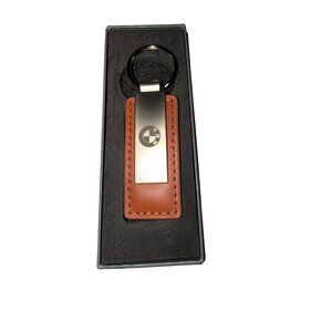 BMW Leather & Metal Keychain In Gift Box NOS Tyler, Texas Vintage